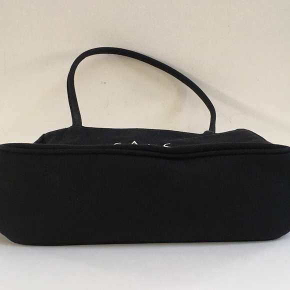 SAKS FIFTH AVENUE Black Tote BAG Purse Handbag Embroidered Logo Y2K NEW - Picture 11 of 13